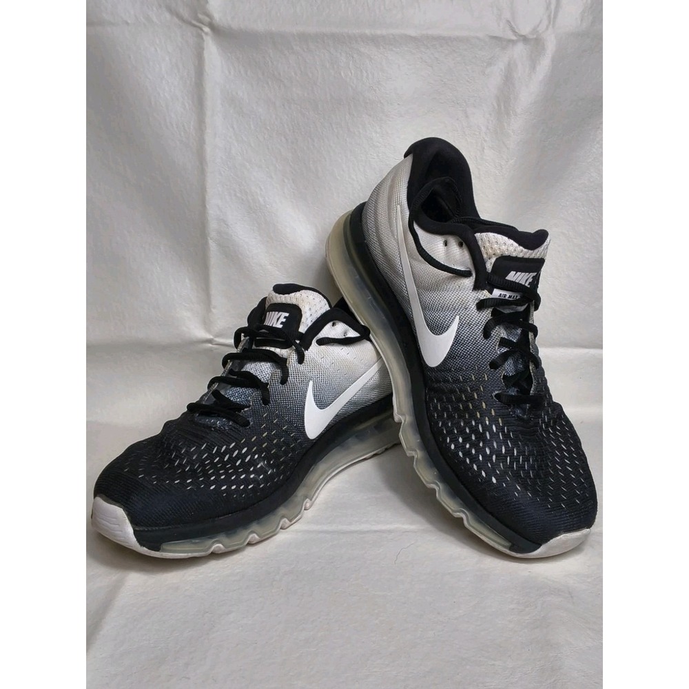 Nike Air Max 2017 Black White Anthracite Gradient Running Shoes Mens Size 8.5
